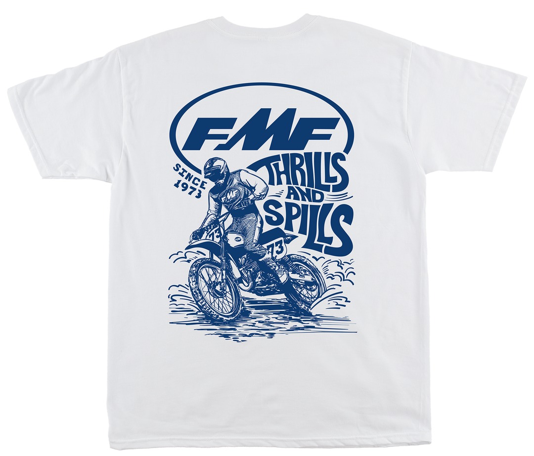 Off White Streetwear Brand - Kaos dengan Grafis Merek Knalpot Motor