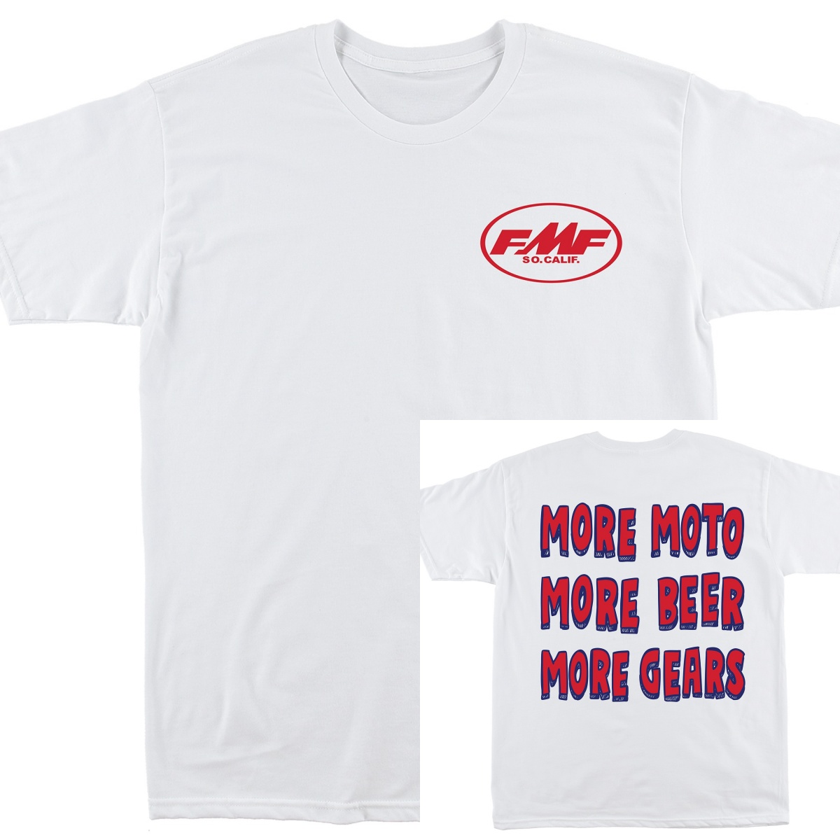 Off White Streetwear Brand - Kaos dengan Grafis Merek Knalpot Motor