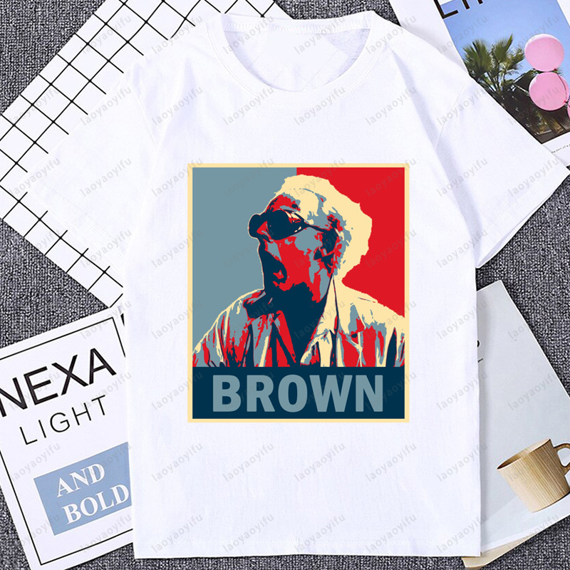 Streetwear Brand T Shirt - Kaus Coklat Klasik Kembali Ke Masa