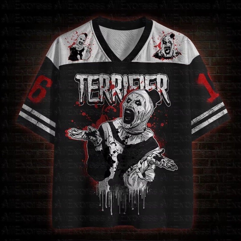 Kaos Jersey Terrifier Art The  - Streetwear Brand T Shirt ulasan dan harga