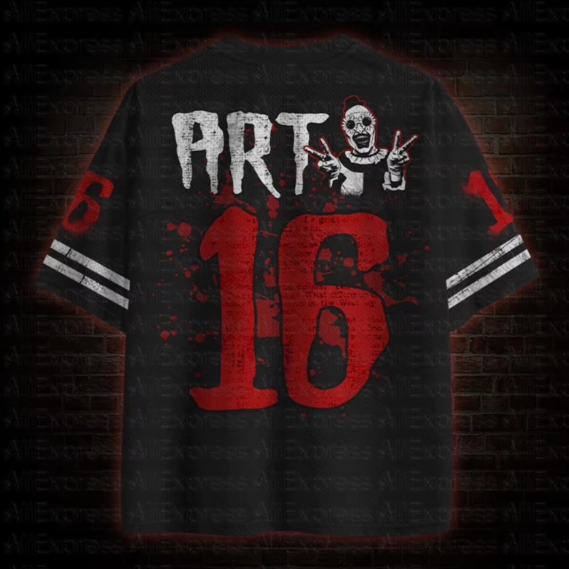 Kaos Jersey Terrifier Art The  - Streetwear Brand T Shirt ulasan dan harga