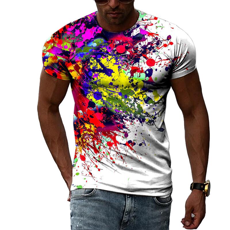 Kaos Pria Musim Panas 3D Print - Streetwear Brand T Shirt ulasan dan harga