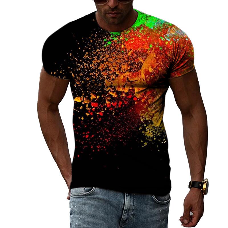 Kaos Pria Musim Panas 3D Print - Streetwear Brand T Shirt ulasan dan harga