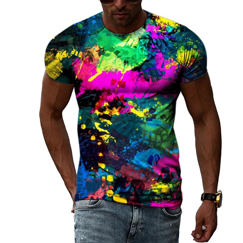 Kaos Pria Musim Panas 3D Print - Streetwear Brand T Shirt ulasan dan harga